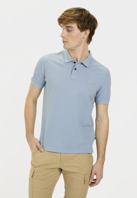 Short-sleeve polo shirt made of cotton
