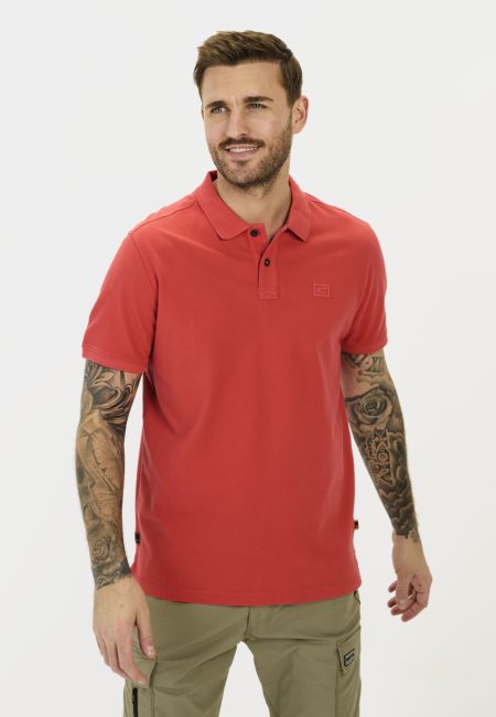 Short-sleeve polo shirt made of cotton