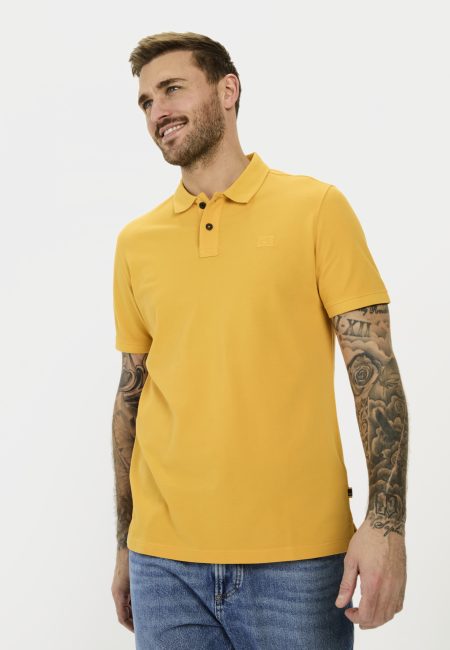 Short-sleeve polo shirt made of cotton