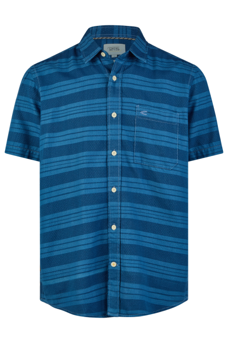 Short-sleeve shirt with stripes