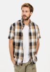 Checked short-sleeve shirt made of pure cotton