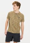 Short-sleeved shirt with ribbed collar