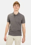 Short-sleeve polo shirt made of cotton blend