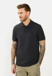 Short-sleeve polo shirt made of cotton blend