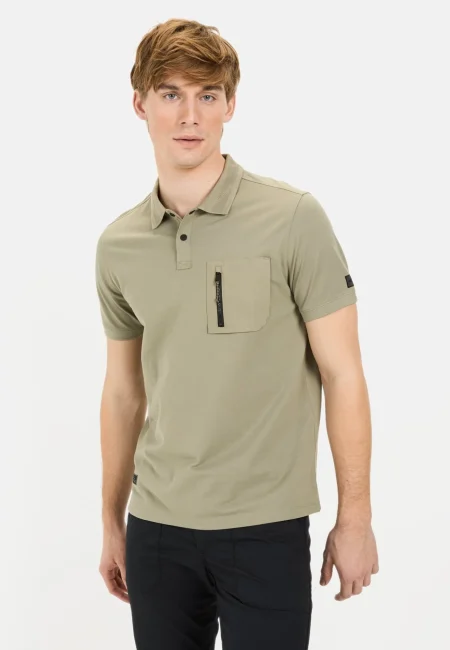 Short-sleeve polo shirt with cooling effect