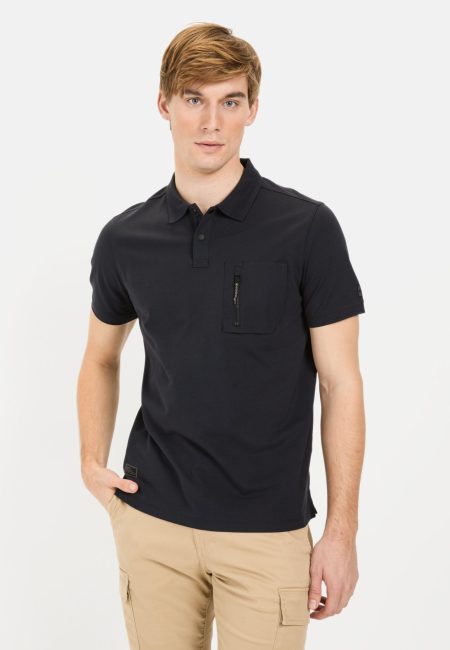 Short-sleeve polo shirt with cooling effect