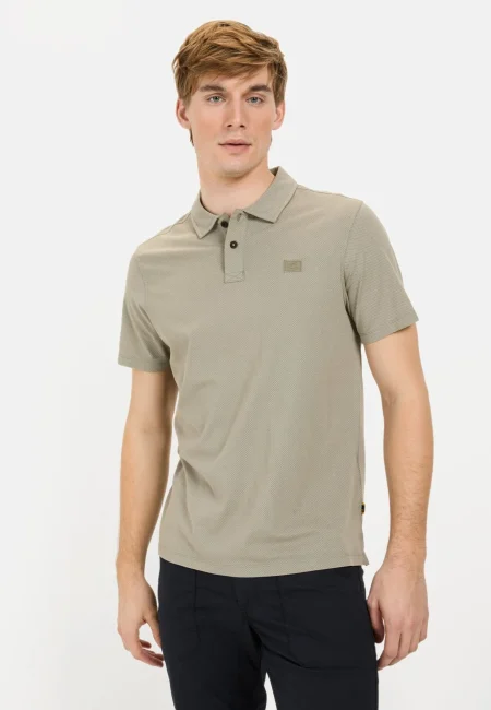 Short-sleeved polo shirt made of pure cotton