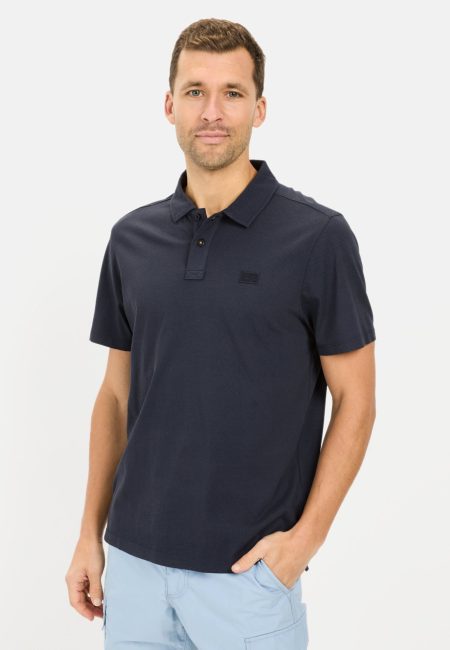 Short-sleeved polo shirt made of pure cotton