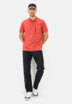 Chino trousers with drawstring made from a linen blend