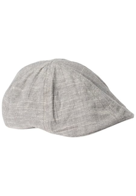 Flat cap made of cotton and linen blend