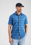 Short-sleeve shirt with stripes