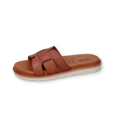 Sandals made from nappa leather